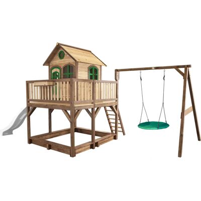 AXI Classic Liam Spielhaus - Holzhaus mit Rutsche & Schaukel AXI Classic Liam Spielhaus - Holzhaus mit Rutsche & Schaukel