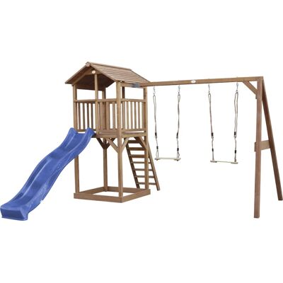 AXI Beach Tower mit Doppel-Schaukel - Braun - Spielturm AXI Beach Tower mit Doppel-Schaukel - Braun - Spielturm