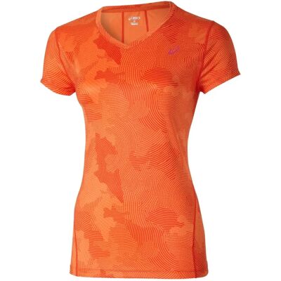 Asics Motion Dry dames hardlooptop oranje - S Asics Motion Dry dames hardlooptop oranje - S