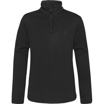 Protest Jungen Willowy JR 1/4 Reißverschluss Top Schwarz - Kinder Zwischenschicht Protest Jungen Willowy JR 1/4 Reißverschluss Top Schwarz - Kinder Zwischenschicht