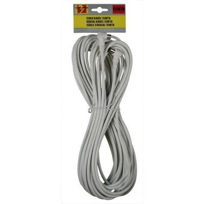 Benson - Câble coaxial TV - 15m - 90° - Câble coaxial - Publicité Benson - Câble coaxial TV - 15m - 90° - Câble coaxial - Publicité