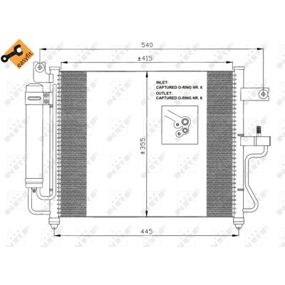 Hyundai Accent - Aluminiumkondensator - R134a - Easy Fit Hyundai Accent - Aluminiumkondensator - R134a - Easy Fit