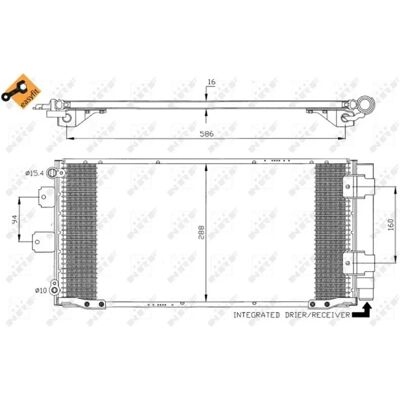 Nrf Aluminium Kondensator til Toyota Corolla - Aircondition Del Nrf Aluminium Kondensator til Toyota Corolla - Aircondition Del