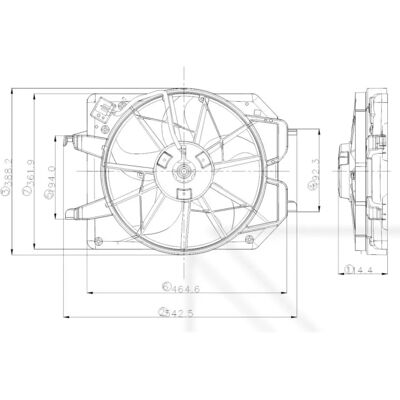 NRF 47021 Radiatorin tuuletin - Ford Focus Mk1 3/5 ovet/ Farmari NRF 47021 Radiatorin tuuletin - Ford Focus Mk1 3/5 ovet/ Farmari