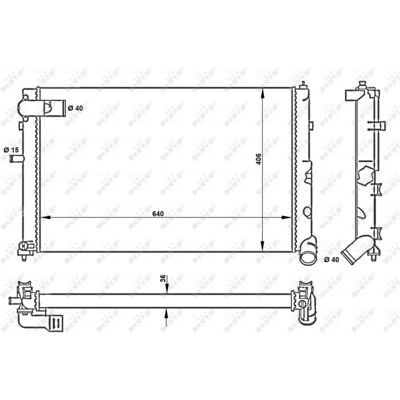 Radiador de Aluminio NRF 50418 - Enfriamiento del Motor Radiador de Aluminio NRF 50418 - Enfriamiento del Motor