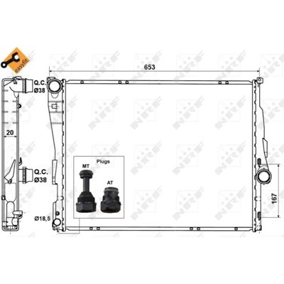 NRF 51582 Aluminium Radiator - Kylsystem NRF 51582 Aluminium Radiator - Kylsystem