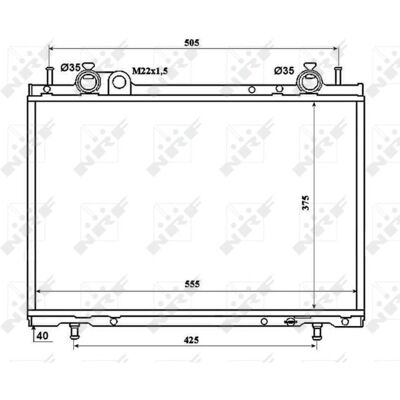 NRF Alumiinilämmitin FIAT: Brava, Bravo, Marea - Radiator NRF Alumiinilämmitin FIAT: Brava, Bravo, Marea - Radiator