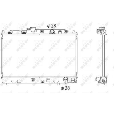 NRF 53286 Aluminium Radiator til Honda Civic 4 Hatchback & CRX - Radiator NRF 53286 Aluminium Radiator til Honda Civic 4 Hatchback & CRX - Radiator