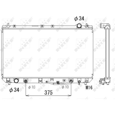 Ψυγείο NRF Toyota Camry IV - Αλουμίνιο, 738x400x27mm Ψυγείο NRF Toyota Camry IV - Αλουμίνιο, 738x400x27mm