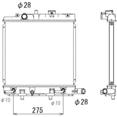 NRF 53323 Aluminium Kühler - Wasser-Öl Kühlsystem - 382x350x27mm NRF 53323 Aluminium Kühler - Wasser-Öl Kühlsystem - 382x350x27mm