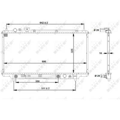 NRF 53519 Aluminium Kühler - Wasser-Öl Kühlung - Mazda Familia 5 NRF 53519 Aluminium Kühler - Wasser-Öl Kühlung - Mazda Familia 5