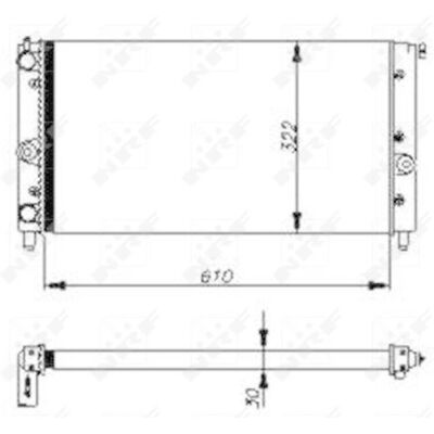 Chłodnica aluminiowa NRF 54700 - System chłodzenia Fiat Uno & Fiorino Chłodnica aluminiowa NRF 54700 - System chłodzenia Fiat Uno & Fiorino