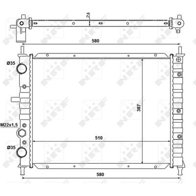 NRF 58013 Aluminium Radiator - Kjølesystem NRF 58013 Aluminium Radiator - Kjølesystem