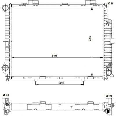 Radiatore in alluminio NRF 58098 - Raffreddamento motore Radiatore in alluminio NRF 58098 - Raffreddamento motore