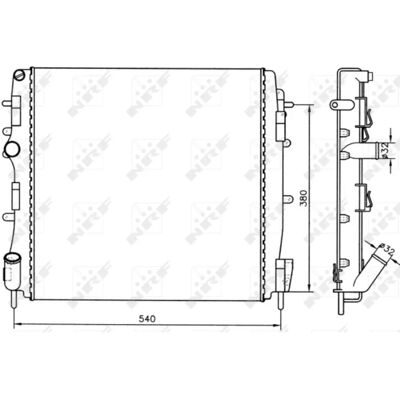 NRF 58316 Aluminium Køler - Renault Kangoo I NRF 58316 Aluminium Køler - Renault Kangoo I