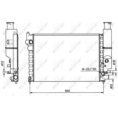 Radiador de aluminio NRF 58802 - Enfriamiento del motor Radiador de aluminio NRF 58802 - Enfriamiento del motor