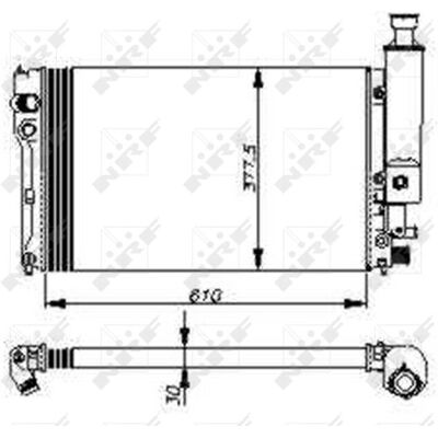 PEUGEOT 405 Radiator - Aluminum - 610mm Width - 378mm Length - 23mm Depth PEUGEOT 405 Radiator - Aluminum - 610mm Width - 378mm Length - 23mm Depth