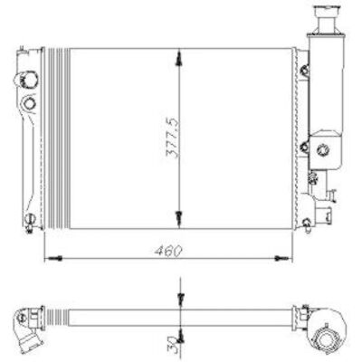 NRF 405 II Aluminium Radiator - Motorkøling NRF 405 II Aluminium Radiator - Motorkøling