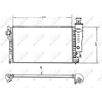 NRF 610 378 34 Aluminium Radiator - Motor Køling NRF 610 378 34 Aluminium Radiator - Motor Køling