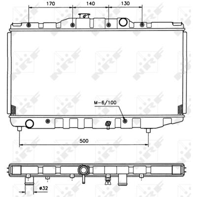 NRF 526711 Alumiinijäähdytin - 325x658mm NRF 526711 Alumiinijäähdytin - 325x658mm