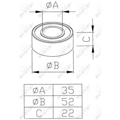 NRF 38343 Laakeri - bearing NRF 38343 Laakeri - bearing