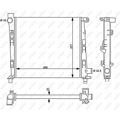 NRF 54717 Aluminium Radiator - Bilens Kylare NRF 54717 Aluminium Radiator - Bilens Kylare