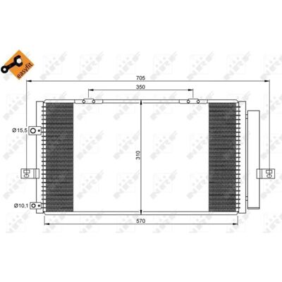 Condensatore A/C NRF in Alluminio per Rover 75 MG ZT-T - Facile da installare Condensatore A/C NRF in Alluminio per Rover 75 MG ZT-T - Facile da installare