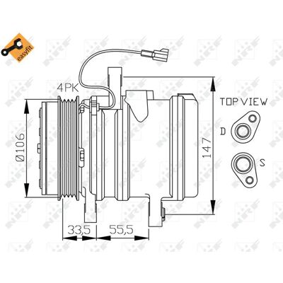 NRF 32436 Airconditioning Compressor - DAEWOO Matiz I 3/5 deuren NRF 32436 Airconditioning Compressor - DAEWOO Matiz I 3/5 deuren