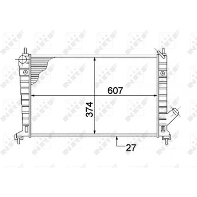 Radiator din aluminiu NRF 53804 - Răcire motor Radiator din aluminiu NRF 53804 - Răcire motor