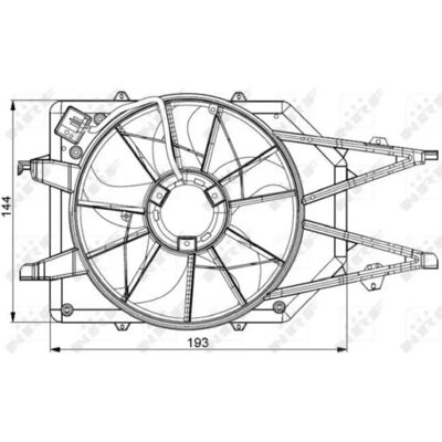 Motorino Ventilatore Radiatore NRF 47034 - 12V Motorino Ventilatore Radiatore NRF 47034 - 12V