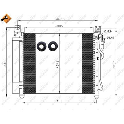Condensador de aire acondicionado de aluminio para Kia Picanto 2004-2011 con secador Condensador de aire acondicionado de aluminio para Kia Picanto 2004-2011 con secador