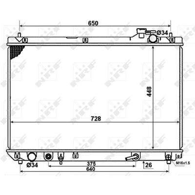 NRF 58378 Aluminium Radiator til Lexus RX I - Kølesystem NRF 58378 Aluminium Radiator til Lexus RX I - Kølesystem