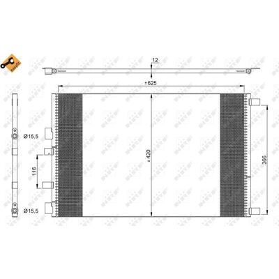 NRF Easy Fit 8200325004 Aluminium Klimakondensator - Bil NRF Easy Fit 8200325004 Aluminium Klimakondensator - Bil