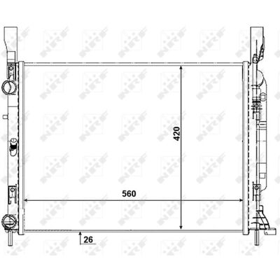 NRF 53003 Aluminium radiator - Svetsade kylribbor NRF 53003 Aluminium radiator - Svetsade kylribbor