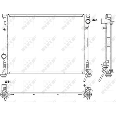 NRF 53042 Aluminium Radiator - Loddet køleribbe NRF 53042 Aluminium Radiator - Loddet køleribbe