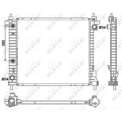 NRF 620 553 27 Aluminiumsradiator - Radiator NRF 620 553 27 Aluminiumsradiator - Radiator