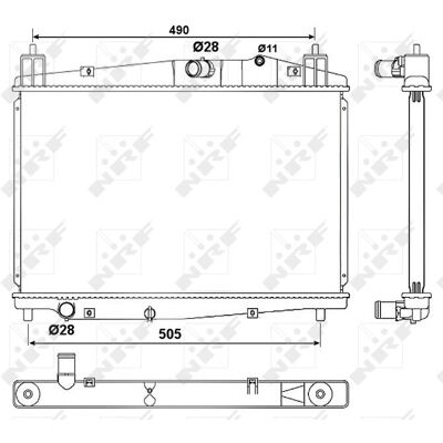 NRF Alumiininen vesijäähdytin Mazda 2/3/5 - Jäähdytysjärjestelmä NRF Alumiininen vesijäähdytin Mazda 2/3/5 - Jäähdytysjärjestelmä