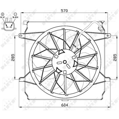 NRF 47529 Motor Ventilator Radiator - Dreptunghiular, 455mm, 6 Palete NRF 47529 Motor Ventilator Radiator - Dreptunghiular, 455mm, 6 Palete