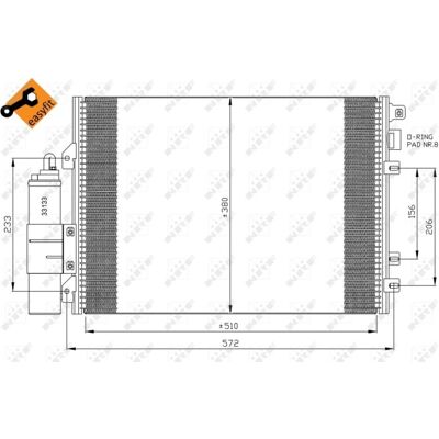 NRF NRF 35967 Airconditioning Condensor NRF NRF 35967 Airconditioning Condensor