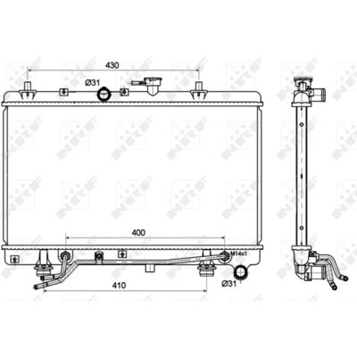 NRF 53119 Aluminium Radiator - Kølesystem NRF 53119 Aluminium Radiator - Kølesystem