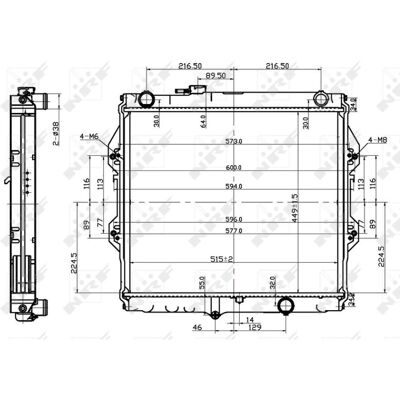NRF 53151 Aluminium radiator för Toyota Hilux 6 Pick-up NRF 53151 Aluminium radiator för Toyota Hilux 6 Pick-up