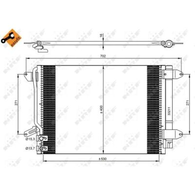 VW 5c0816411 Klimakondensator - Kompatibel mit VW Beetle und Jetta VW 5c0816411 Klimakondensator - Kompatibel mit VW Beetle und Jetta