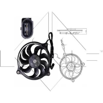 NRF 47699 Säiliötuuletin - Moottorin jäähdytys - 290mm, 12V, Ovaali NRF 47699 Säiliötuuletin - Moottorin jäähdytys - 290mm, 12V, Ovaali