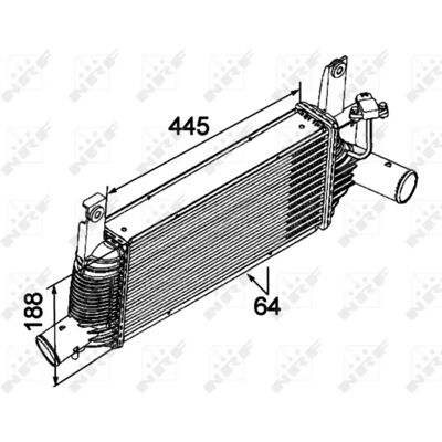 NRF NP300 Navara Intercooler - Luftkyld, Modell 30527 NRF NP300 Navara Intercooler - Luftkyld, Modell 30527