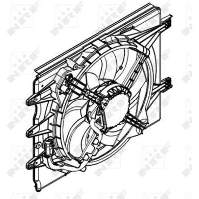 NRF Radiatorventilator Fiat 500L 405mm 12V 300W Ramme NRF Radiatorventilator Fiat 500L 405mm 12V 300W Ramme
