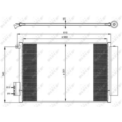 NRF 350065 - Ilmastointikondensaattori Fiat Tipo 1.4 NRF 350065 - Ilmastointikondensaattori Fiat Tipo 1.4