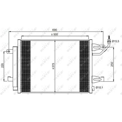 Mitsubishi MR568975 Condensor met Droger - Airconditioning Mitsubishi MR568975 Condensor met Droger - Airconditioning