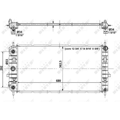 NRF 680 362 17 Aluminium Radiator - Kølesystem NRF 680 362 17 Aluminium Radiator - Kølesystem