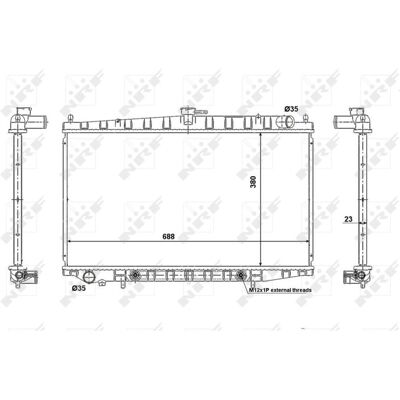 NRF 688 381 23 Aluminium Køler - Kølesystem NRF 688 381 23 Aluminium Køler - Kølesystem