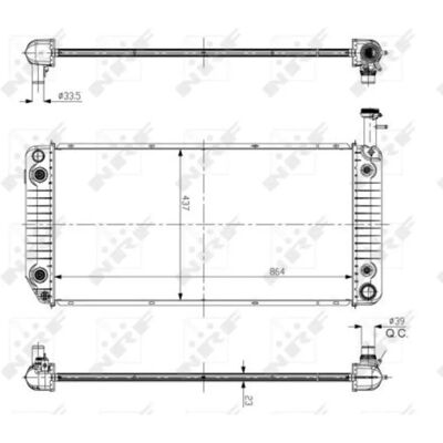 NRF 56093 Aluminium Radiator - Køling til Køretøjer NRF 56093 Aluminium Radiator - Køling til Køretøjer